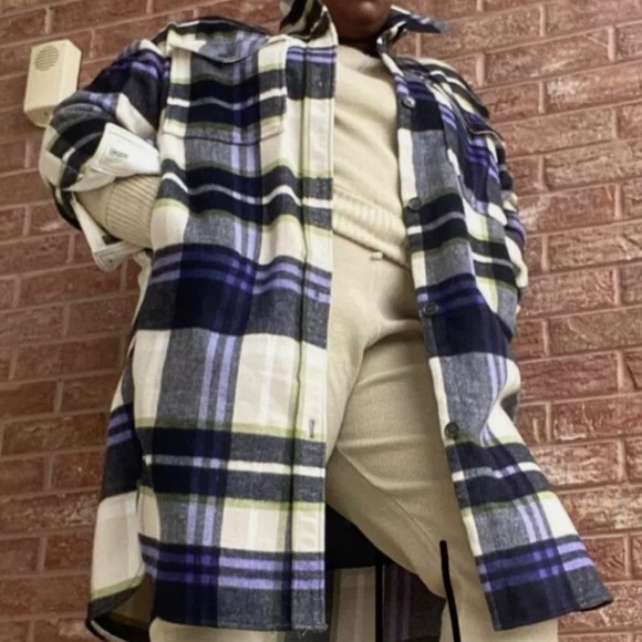 Zara hooded plaid over-shirt - Picture 11 of 12